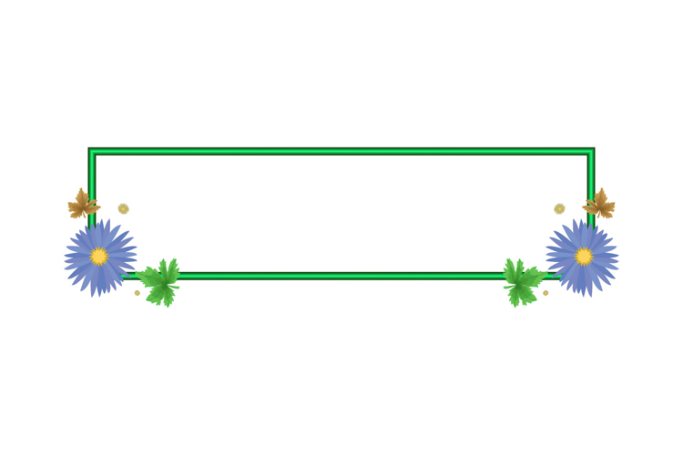 Frame and border horizontal banner with flower and floral