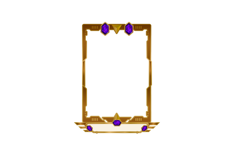 Frame and border luxury gold with diamond game asset decorat example image 1