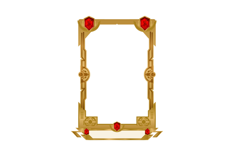 Frame and border luxury gold with diamond game asset decorat example image 1