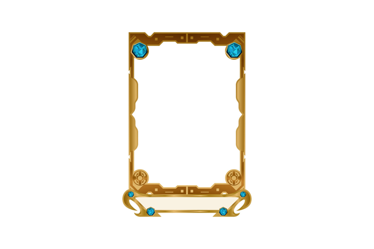 Frame and border luxury gold with diamond game asset decorat example image 1