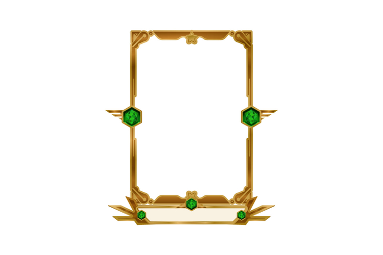 Frame and border luxury gold with diamond game asset decorat example image 1