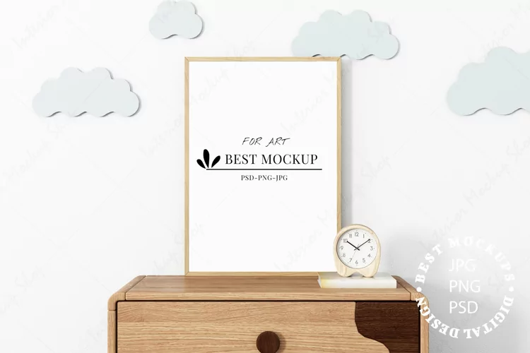 Kids room mockup, Frame mockup, Interior mockup