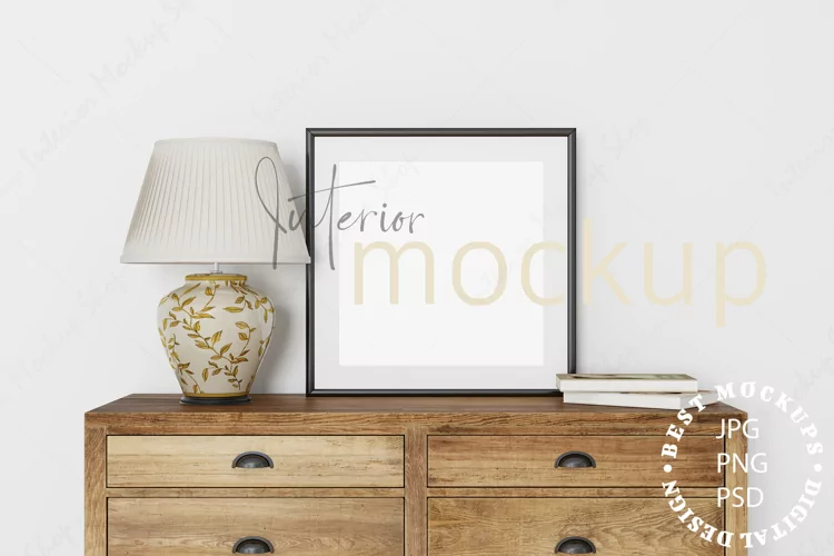Mock up, Frame mockup in interior, Living room Mockup