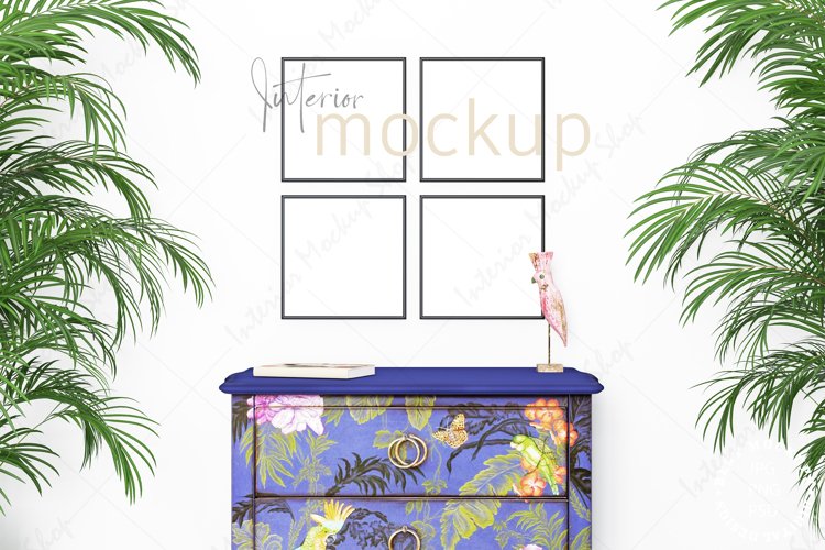 Mock up, Frame mockup in interior, Living room Mockup example image 1