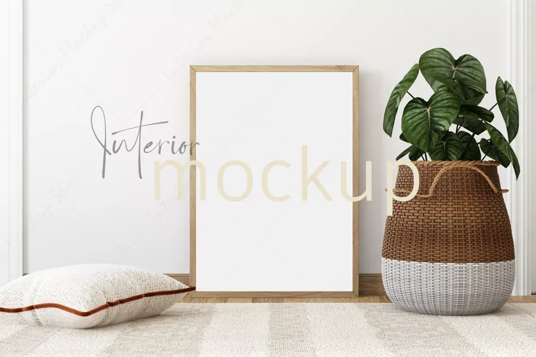 Mock up, Frame mockup in interior, Living room Mockup
