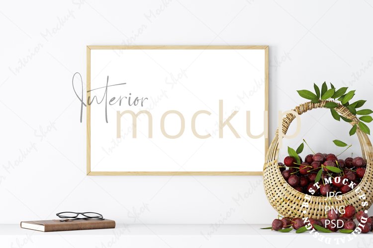 Mock up, Frame mockup in interior, Living room Mockup example image 1