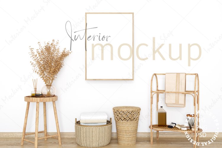 Mock up, Frame mockup in interior, Living room Mockup
