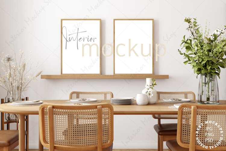 Mock up, Frame mockup in interior, Living room Mockup example image 1