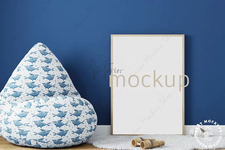 Kids mockup, Frame mockup, Kids room mockup
