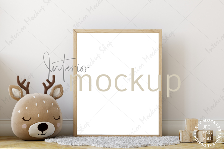 Kids mockup, Frame mockup, Kids room mockup