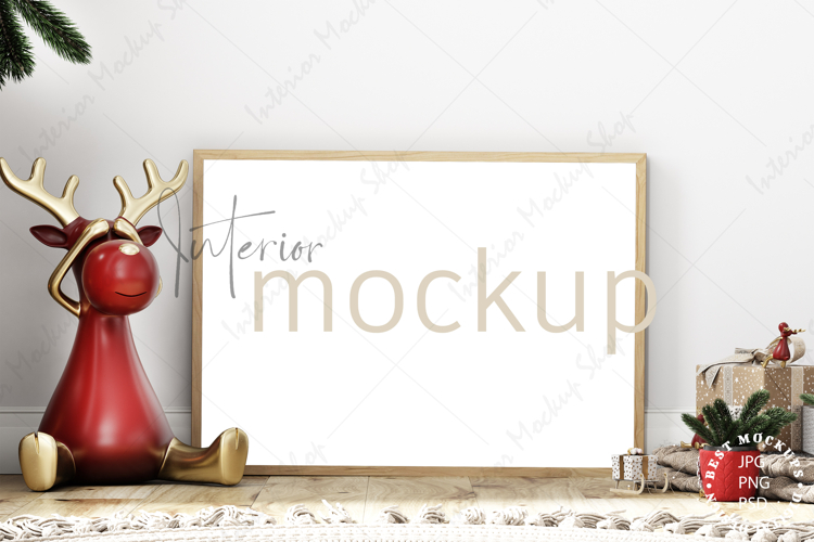 Christmas Frame Mockup PSD JPG PNG