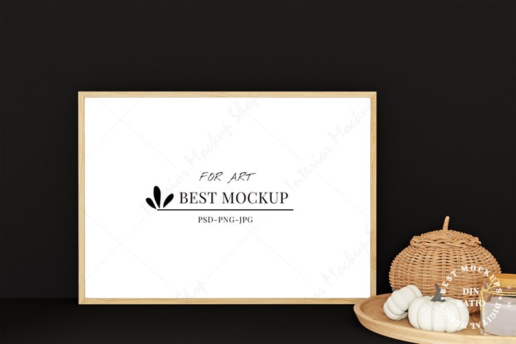 Mockup Wood Frame Autumn example image 1