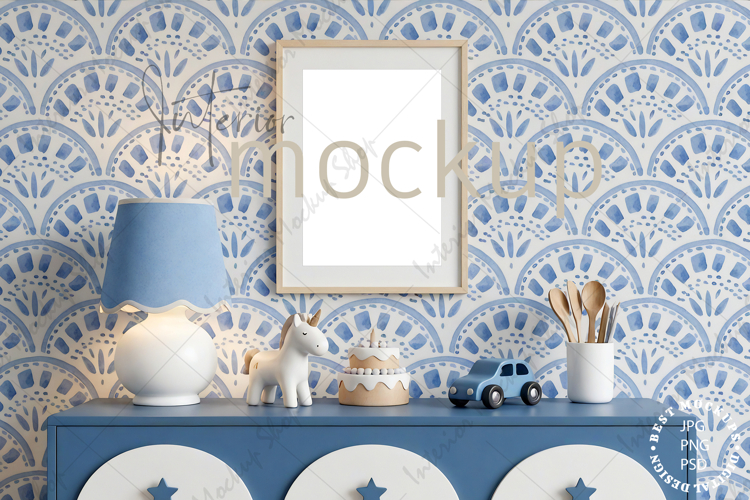 Kids mockup, Frame mockup, Kids room mockup