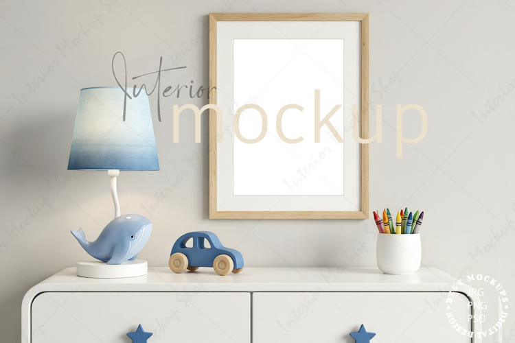 Kids mockup, Frame mockup, Kids room mockup