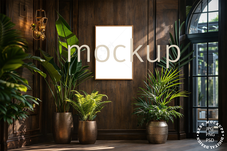 Mock up, Frame mockup in interior, Living room Mockup