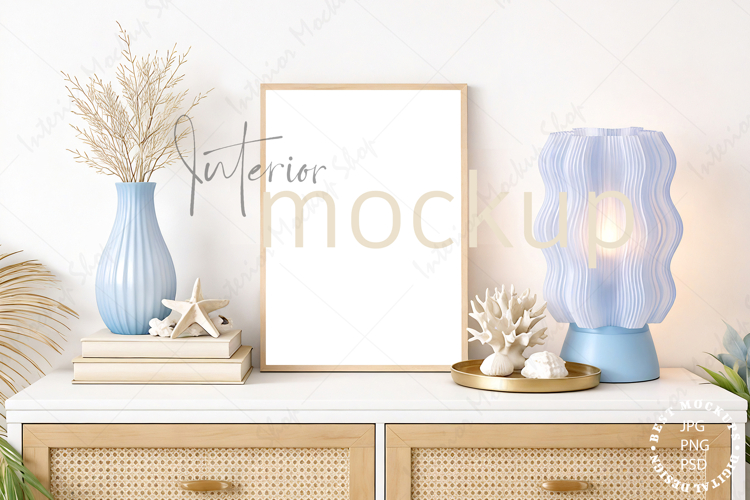 Frame mockup interior PSD JPG PNG