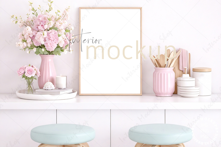 Frame mockup interior PSD JPG PNG