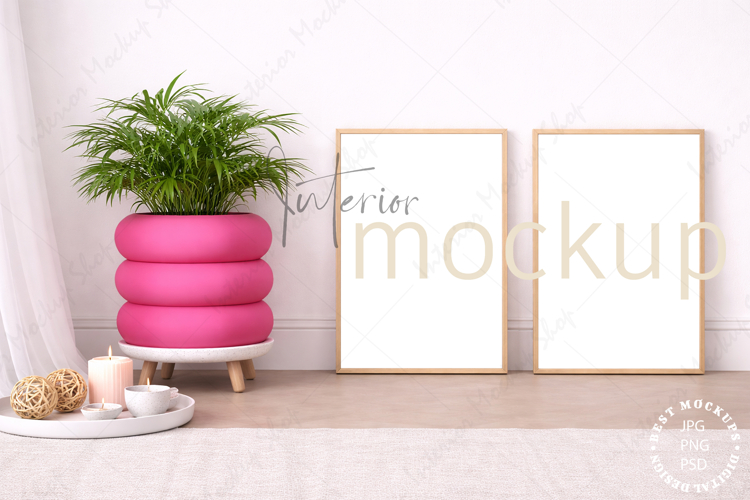 Frame mockup interior PSD JPG PNG