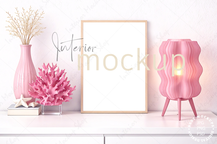 Frame mockup interior PSD JPG PNG