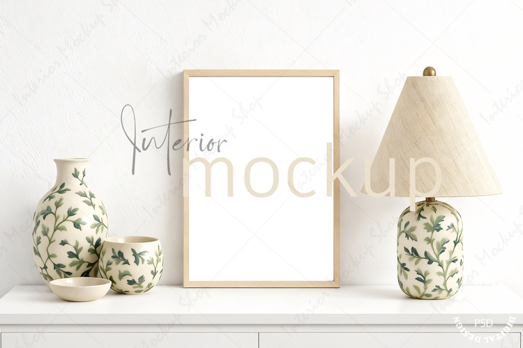 Frame mockup interior PSD JPG PNG