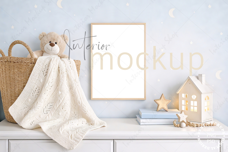 Kids mockup, Frame mockup, Kids room mockup