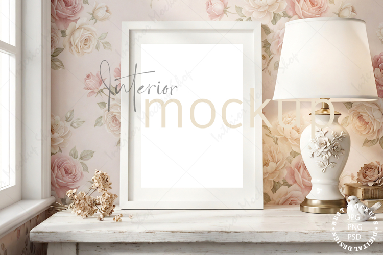 Frame mockup interior PSD JPG PNG