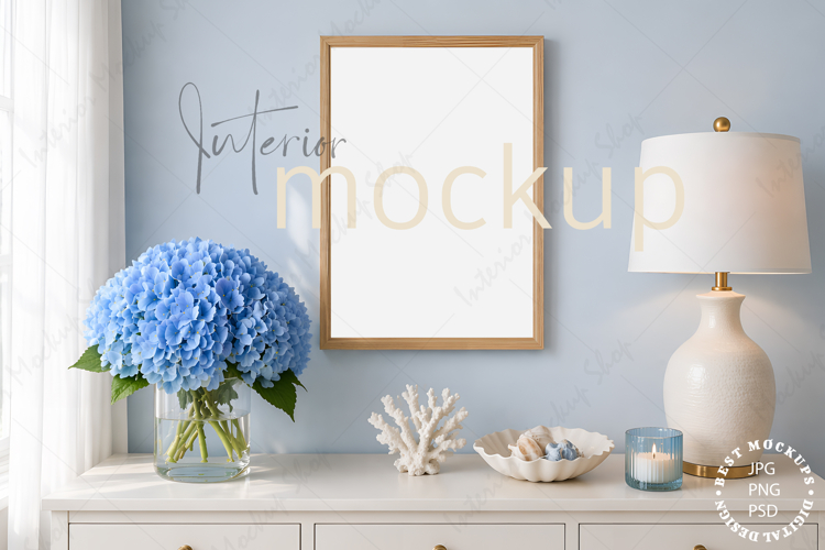 Frame mockup interior PSD JPG PNG