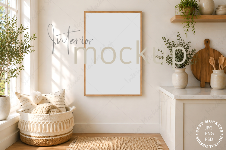Frame mockup interior PSD JPG PNG