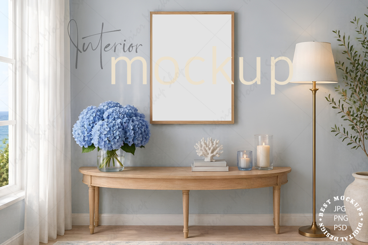 Frame mockup interior PSD JPG PNG