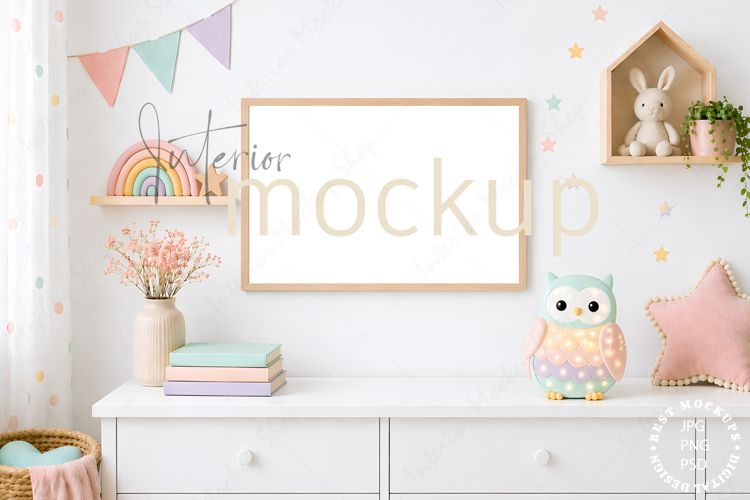 Frame mockup interior PSD JPG PNG