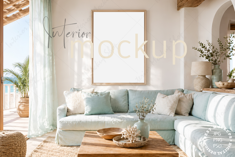Frame mockup interior PSD JPG PNG