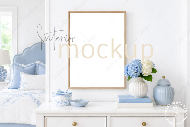 Frame mockup interior PSD JPG PNG example image 1