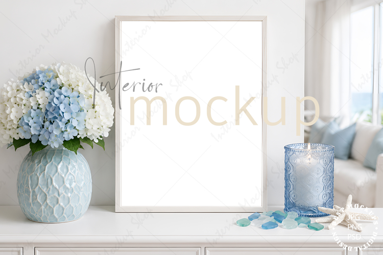 Frame mockup interior PSD JPG PNG example image 1