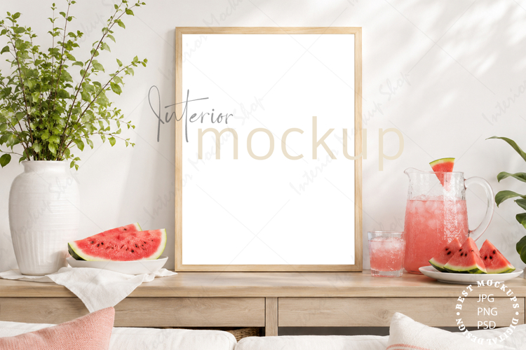 Frame Mockup Interior , JPG and PSD with smart object
