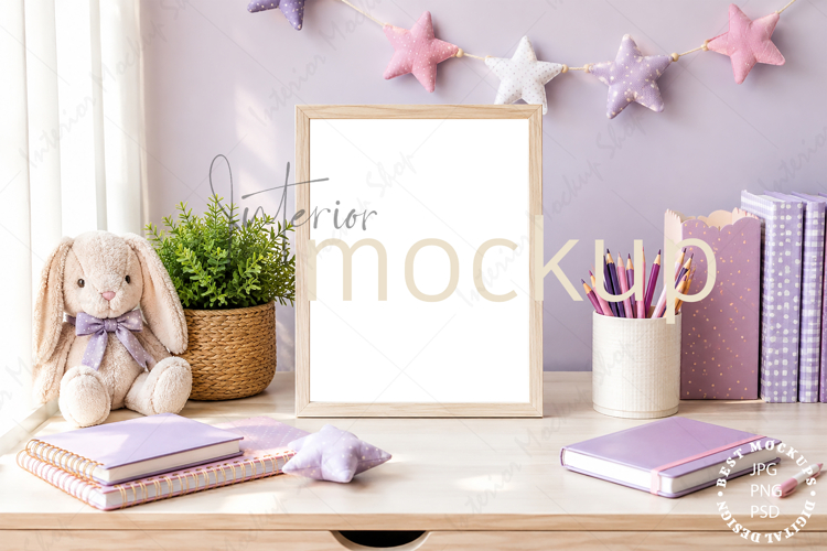 Kids mockup, Frame mockup, Kids room mockup