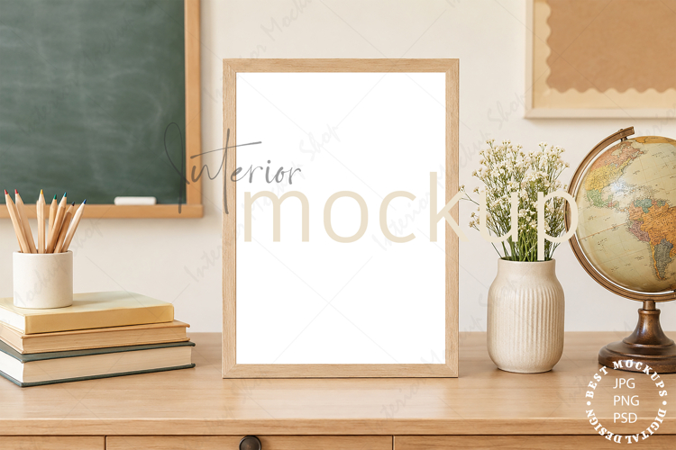 Frame Mockup Interior , JPG and PSD with smart object