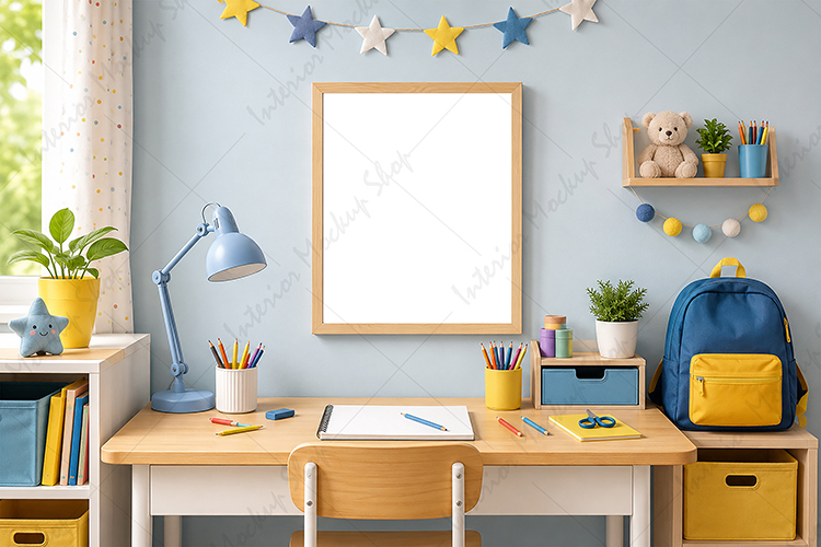 Kids mockup, Frame mockup, Kids room mockup