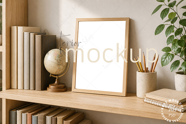 Frame Mockup Interior , JPG and PSD with smart object