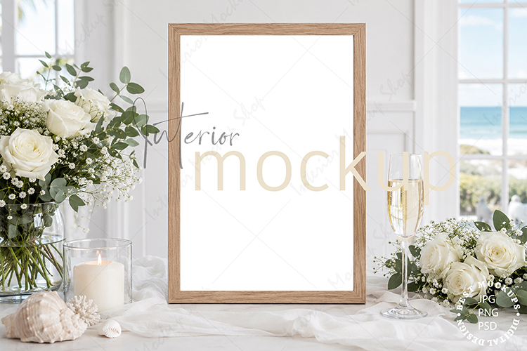 Frame Mockup Interior , JPG and PSD with smart object