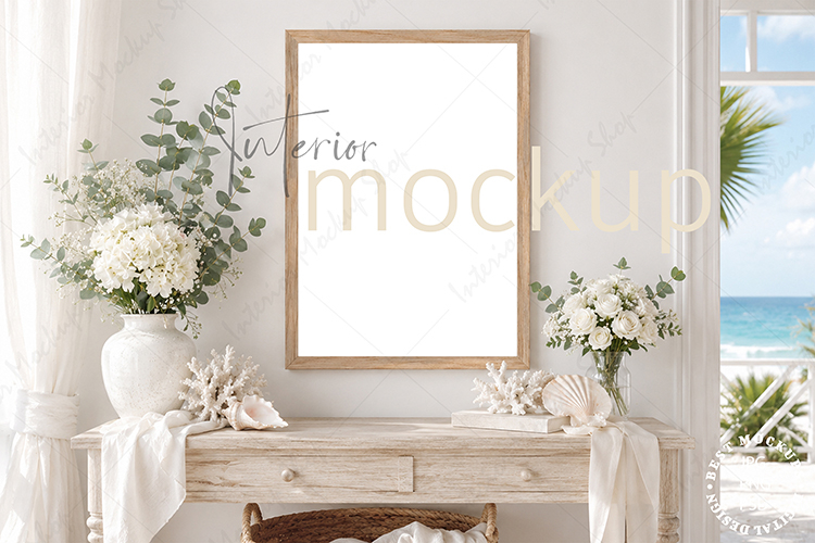 Frame Mockup Interior , JPG and PSD with smart object