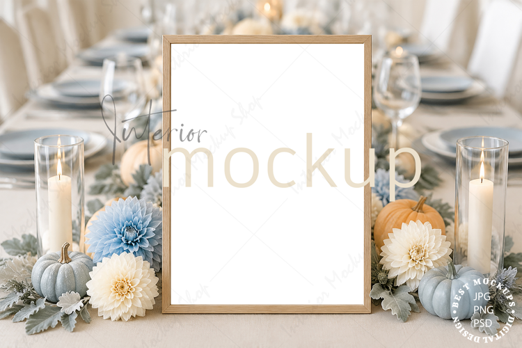 Frame Mockup Interior , JPG and PSD with smart object