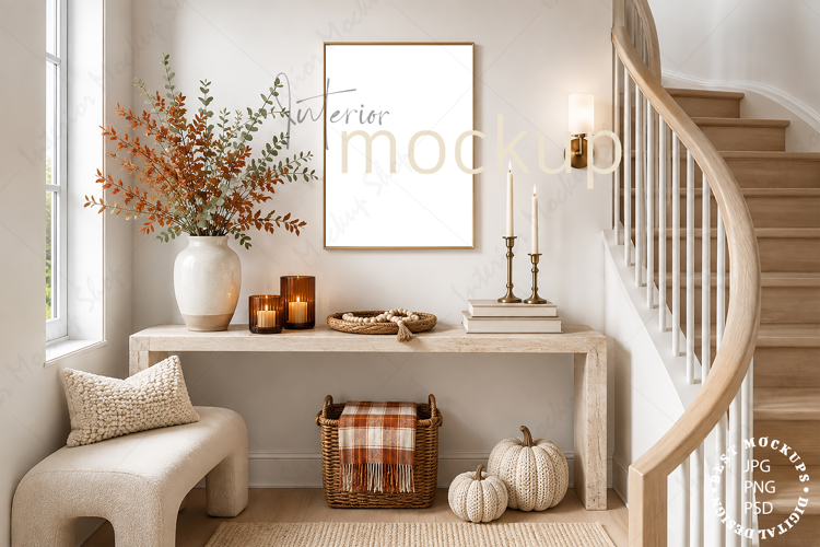 Frame Mockup Interior , JPG and PSD with smart object