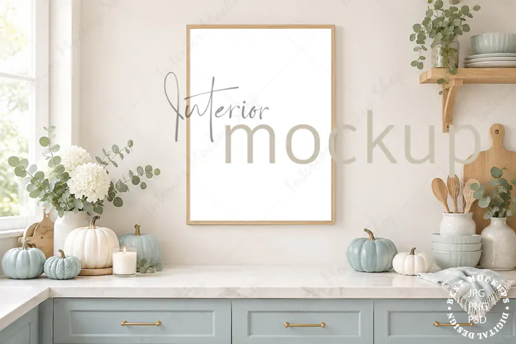 Frame Mockup Interior , JPG and PSD with smart object