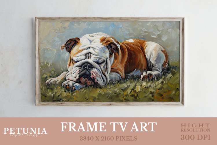 Frame TV Art | Bulldog Oil Painting TV Art