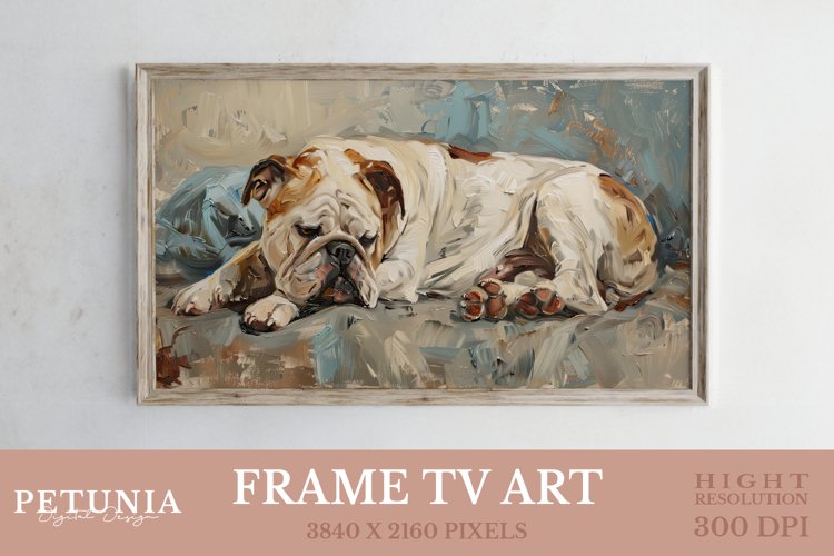 Frame TV Art | Bulldog Oil Painting TV Art