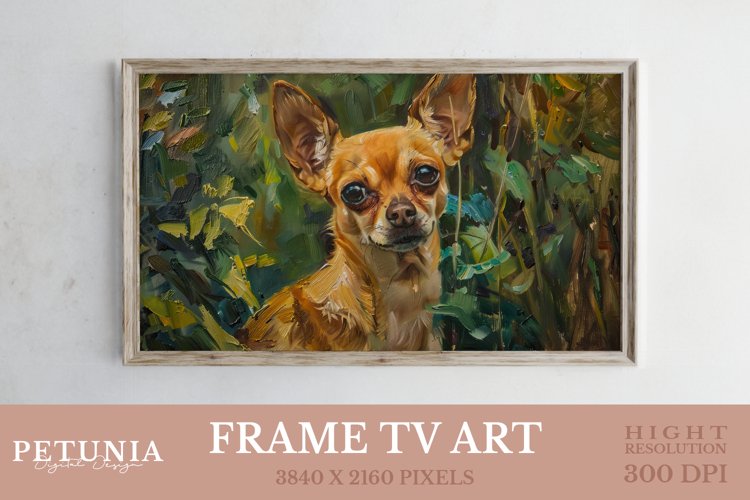 Frame TV Art | Chihuahua Oil Painting TV Art