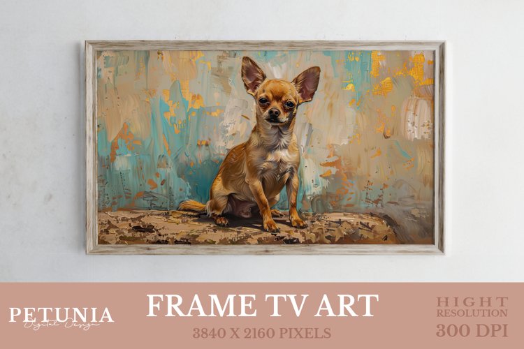 Frame TV Art | Chihuahua Oil Painting TV Art