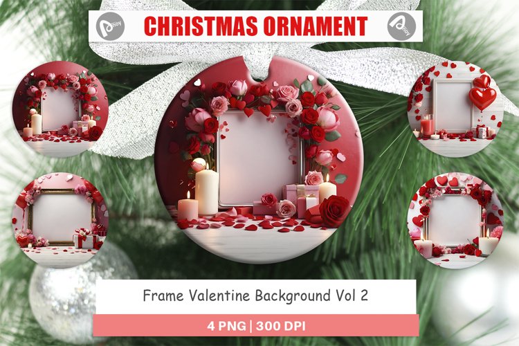 Christmas Ornaments Frame Valentine