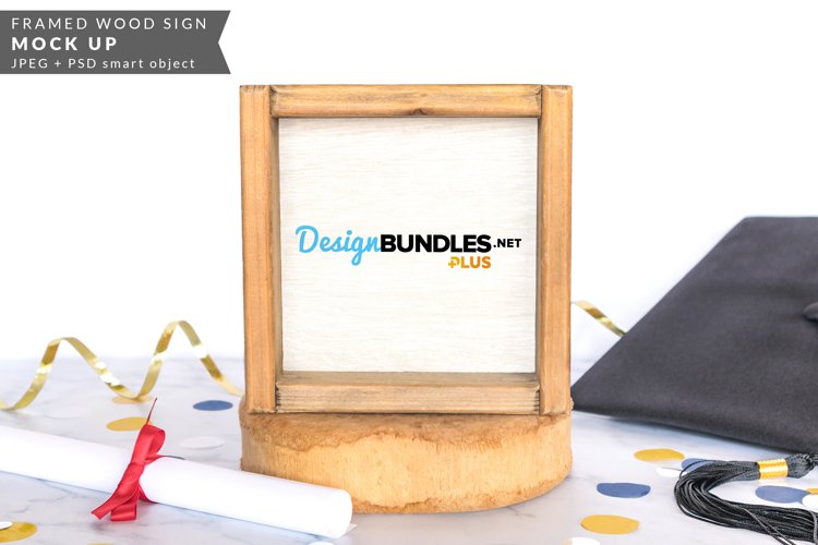 Framed Wood Sign | Graduation Mock up