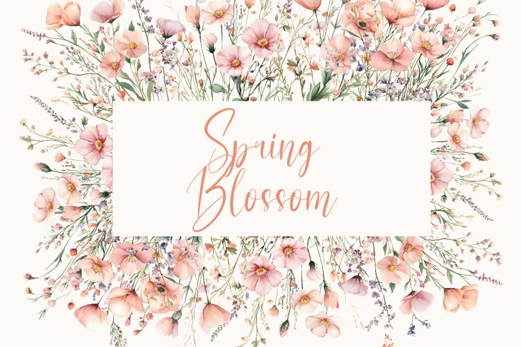 Pink Flowers Clipart Image 4
